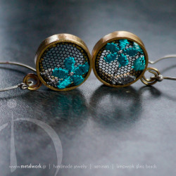 Lace Earrings Turquoise